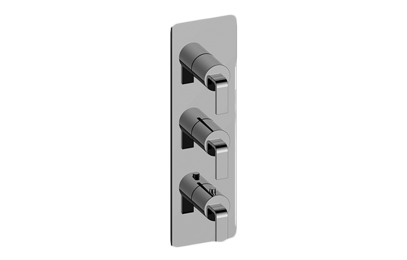 Graff G-8057-LM40E0-AU-T - Square M-Series Valve Trim With Three Handles