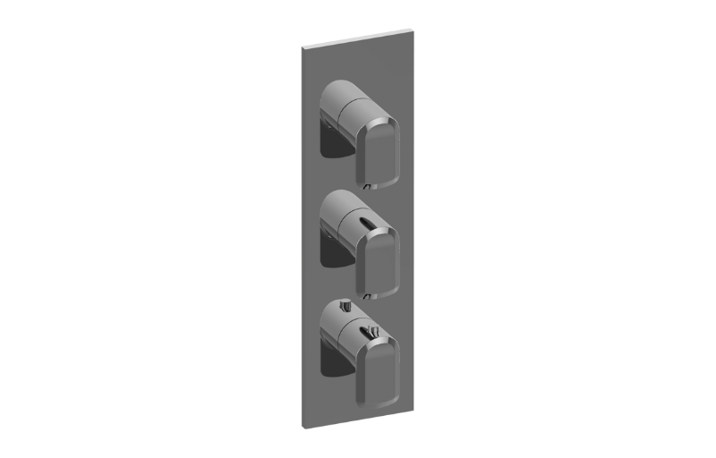 Graff G-8057-LM61E0-AU-T - Square M-Series Valve Trim With Three Handles