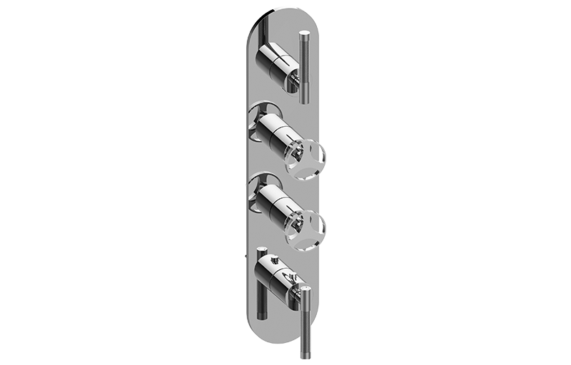Graff G-8058-ALM57C19-AU-T - Round M-Series Valve Trim With Four Handles