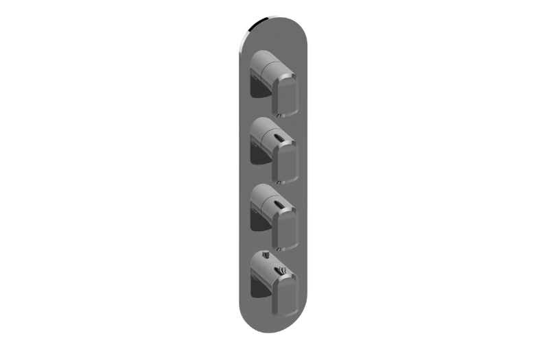 Graff G-8058-LM61E0-AU-T - Round M-Series Valve Trim With Four Handles