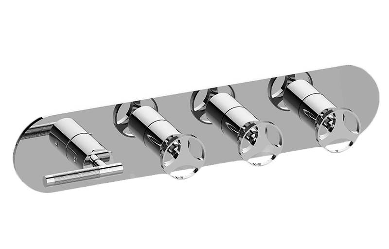 Graff G-8058HH-LM57C19-UBB-T - Round M-Series Valve Trim With Four Handles (Horizontal Orientation)