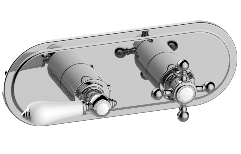 Graff G-8086H-LC1C2-AU-T - Traditional M-Series Valve Trim With Two Handles (Horizontal Orientation)