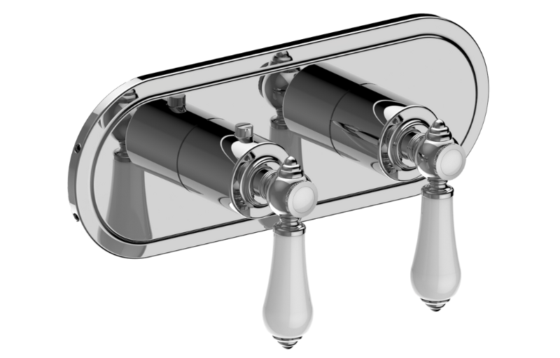 Graff G-8086H-LC1E0-AU-T - Traditional M-Series Valve Trim With Two Handles (Horizontal Orientation)