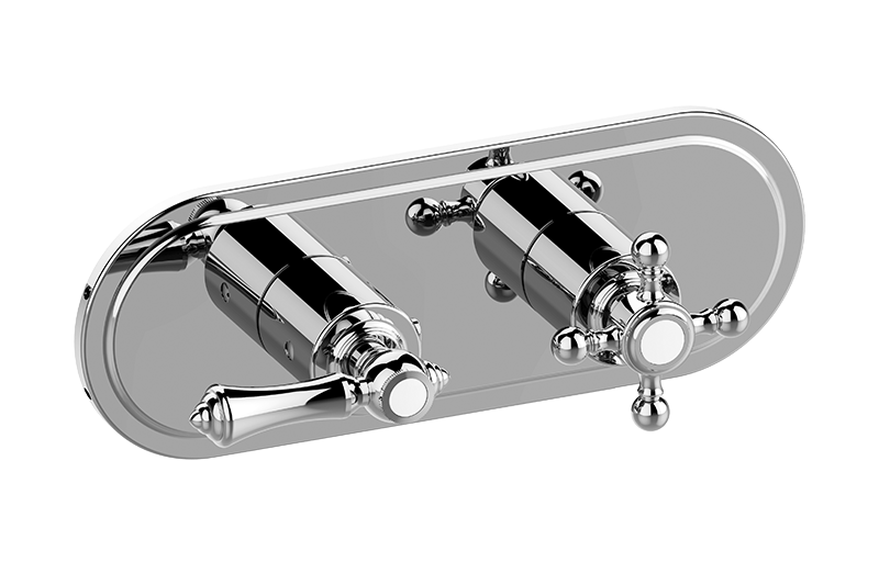 Graff G-8086H-LM15C2-AU-T - Traditional M-Series Valve Trim With Two Handles (Horizontal Orientation)