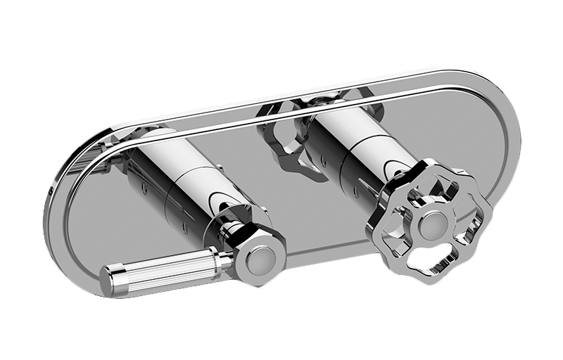 Graff G-8086H-LM56C18-AU-T - Traditional M-Series Valve Trim With Two Handles (Horizontal Orientation)