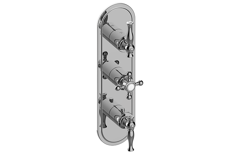 Graff G-8087-ALM22C2-AU-T - Traditional M-Series Valve Trim With Three Handles