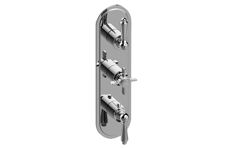 Graff G-8087-ALM48C16-AU-T - Traditional M-Series Valve Trim With Three Handles