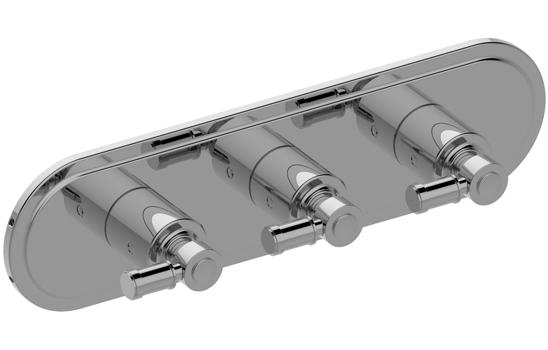 Graff G-8087H-LM21E0-AU-T - Traditional M-Series Valve Trim With Three Handles (Horizontal Orientation)