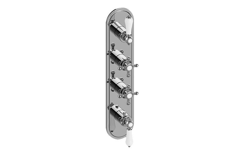 Graff G-8088-ALC1C2-AU-T - Traditional M-Series Valve Trim With Four Handles