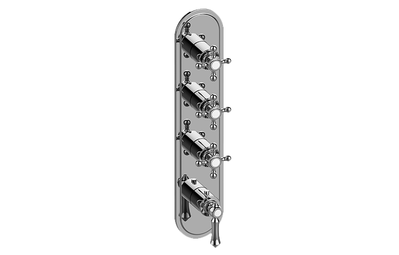 Graff G-8088-LM15C2-AU-T - Traditional M-Series Valve Trim With Four Handles