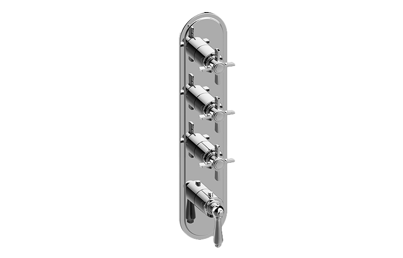 Graff G-8088-LM48C16-BB-T - Traditional M-Series Valve Trim With Four Handles