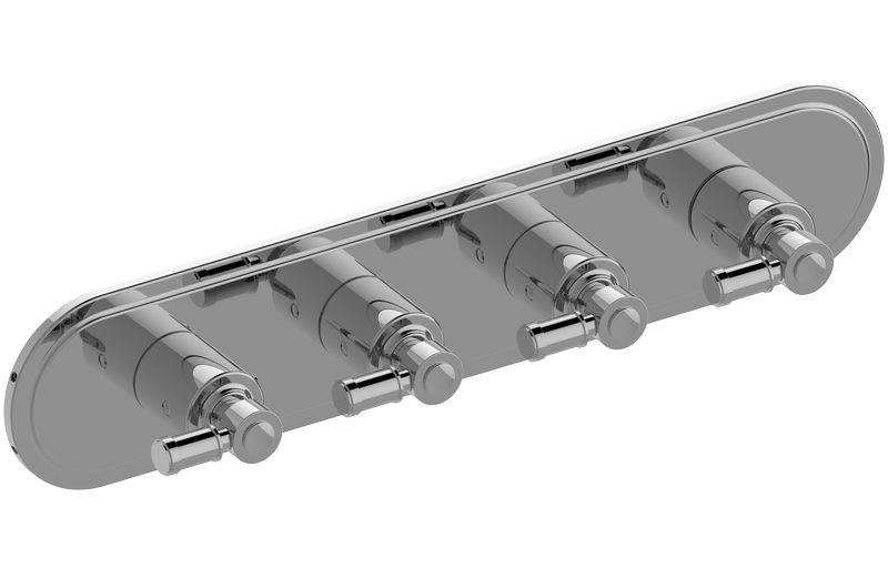 Graff G-8088H-LM21E0-AU-T - Traditional M-Series Valve Trim With Four Handles (Horizontal Orientation)