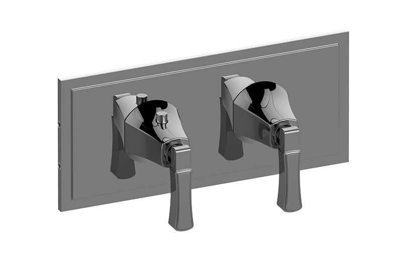 Graff G-8149H-LM47E0-BK-T - Finezza Due, Vignola M-Series Valve Trim With Two Handles (Horizontal Orientation)