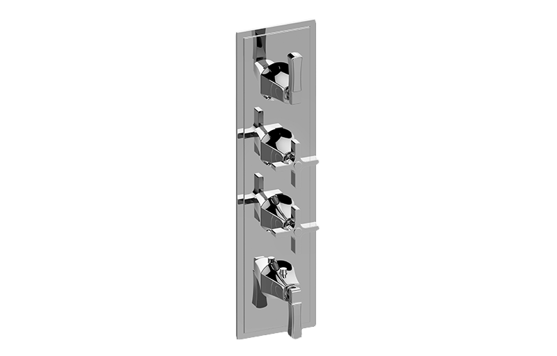 Graff G-8179-2L2C-BK-T - Finezza Due, Vignola M-Series Valve Trim With Four Handles