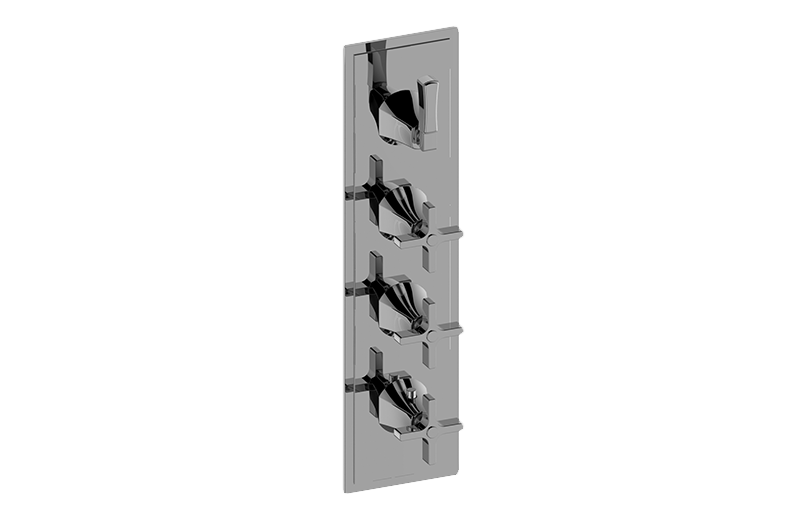 Graff G-8179-3C1L-AU-T - Finezza Due, Vignola M-Series Valve Trim With Four Handles