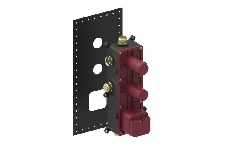 Graff G-82-76-52 - Thermostatic Unit, Cut-Off Valve, 2-Outlet Diverter