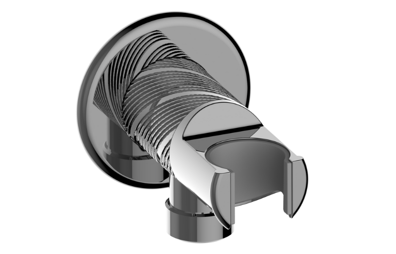 Graff G-8618TQ-AU - Traditional Wall Bracket And Integrated Wall Supply Elbow Oblique Knurled
