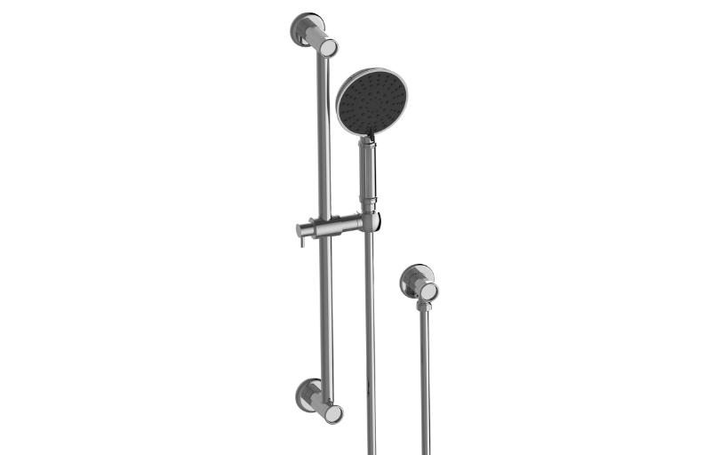 Graff G-8706TF-AU - Traditional Handshower With Slide Bar Set Fluted Knurled