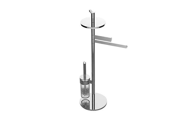 Graff G-9155-BB - Free Standing Tissue Holder, Toilet Brush Holder & Towel Bar
