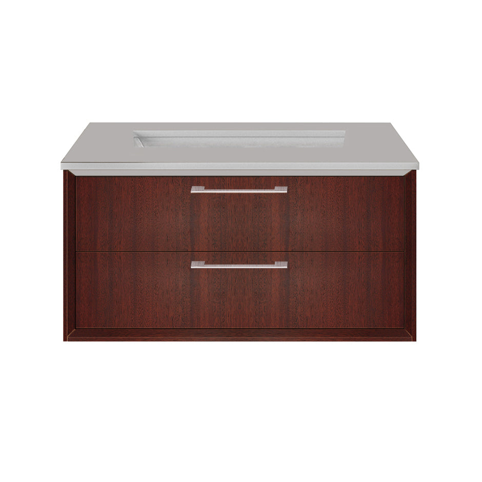 Lacava - Solid Surface Countertop With A Cut-Out For Under-Mount Sink 5452Un For Wall-Mount Under-Counter Vanity Gem-Un-24, Sold Together With The Cabinet. W: 24", D: 22", H: 1/2".