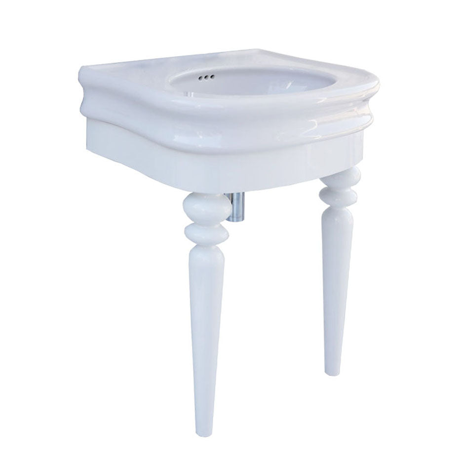 Lacava - Floor-Standing Console With Turn Legs Stand For Bathroom Sink H251. To Be Attached To The Back Wall. W: 24 1/2", D: 19 1/2", H: 28 1/2".