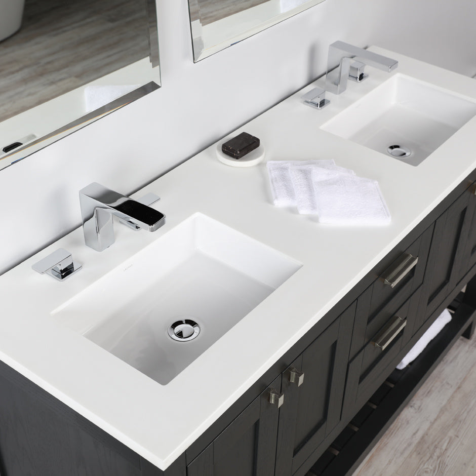 Lacava - Countertop For Vanity Stl-F-72 & Stl-W-72, With A Cut-Out For Bathroom Sink 5452Un. W: 72", D: 21", H: 3/4".