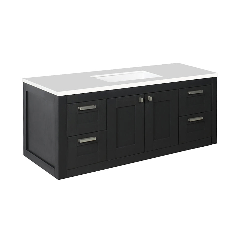 Lacava - Wall-Mount Under-Counter Vanity With Two Doors(Knobs Included) On Center And Two Drawers(Knobs Included) On Both Sides. Under-Mount Sink 5452Un, Stone Countertop H284T Are Not Included. W: 47 1/2", 20 3/4", H: 34 1/4"
