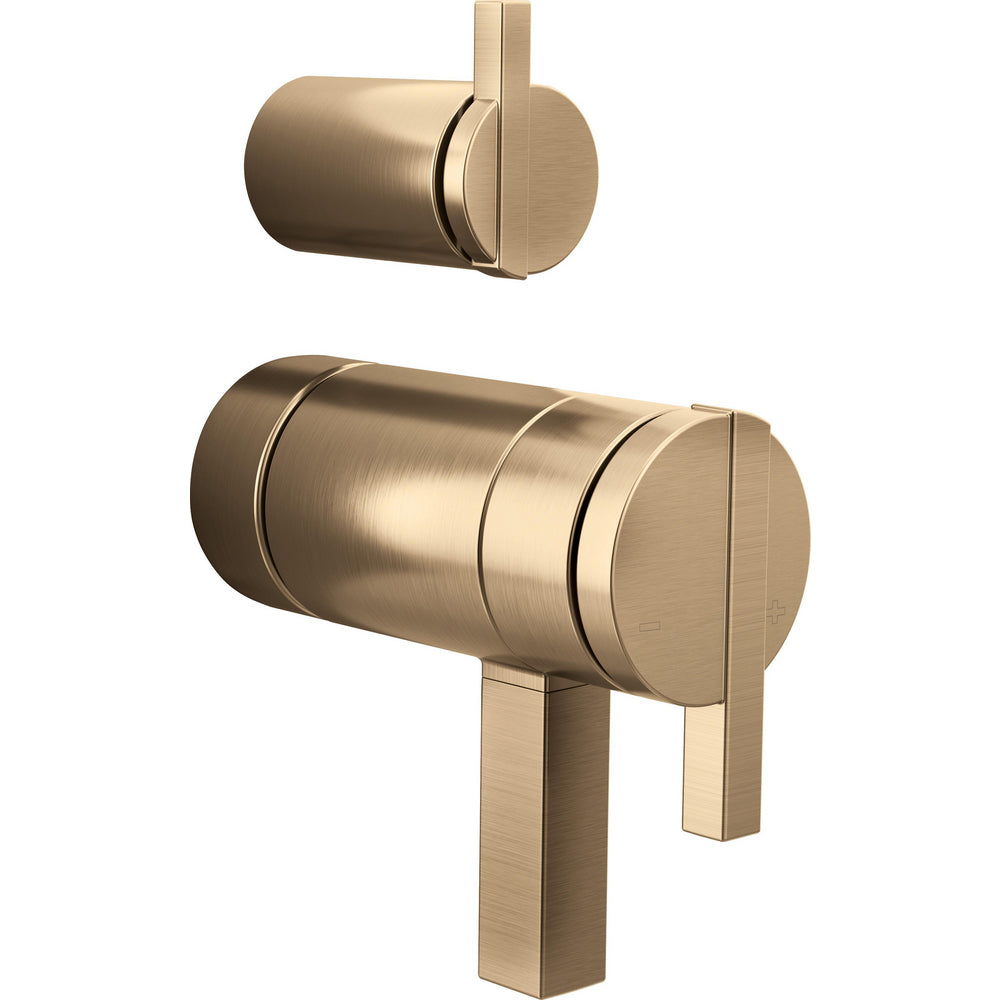Brizo HW7522-GL - Tempassure® Thermostatic Valve With Integrated Diverter Trim Lunar Handle Kit