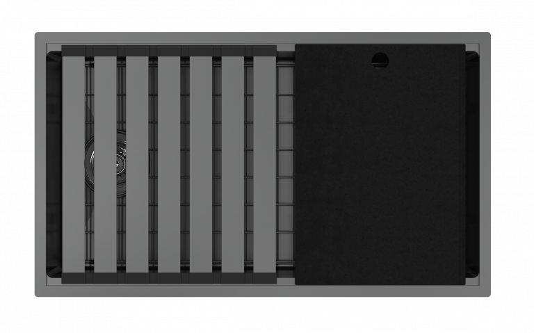 Zomodo ITC762-BK- 32" Super Single w/ fibre rock cutting board bottom grids & roll-out drying mat