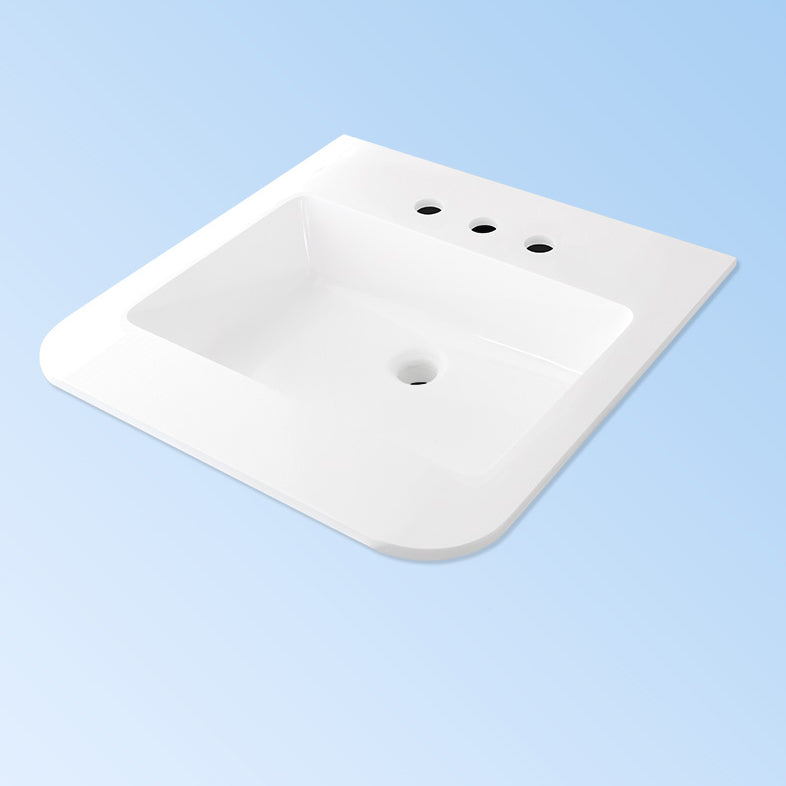 Lacava K24-FLT/K24-ELE-02-G - Vanity-Top Sink Made Of Solid Surface, With An Overflow. 1/2" Thick Backsplash Sold Separately. W: 24", D: 22", H: 6 1/4" 02 - Two Faucet Holes, Center & Right. Compatible With Vanities Ele-W-24 And Flt-W-24.