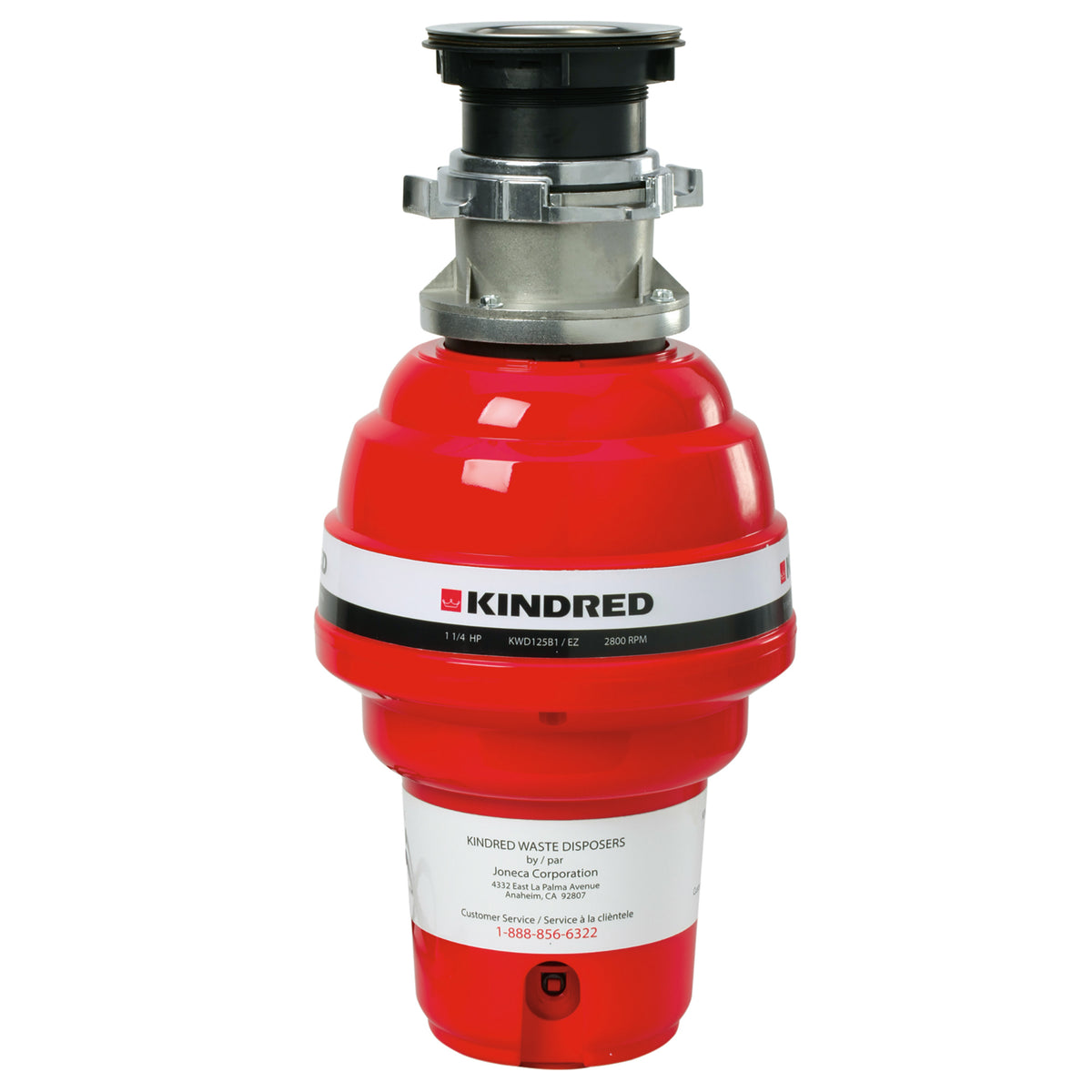 Kindred KWD125B1-EZ- Waste Disposer 1 1/4 Hp Batch