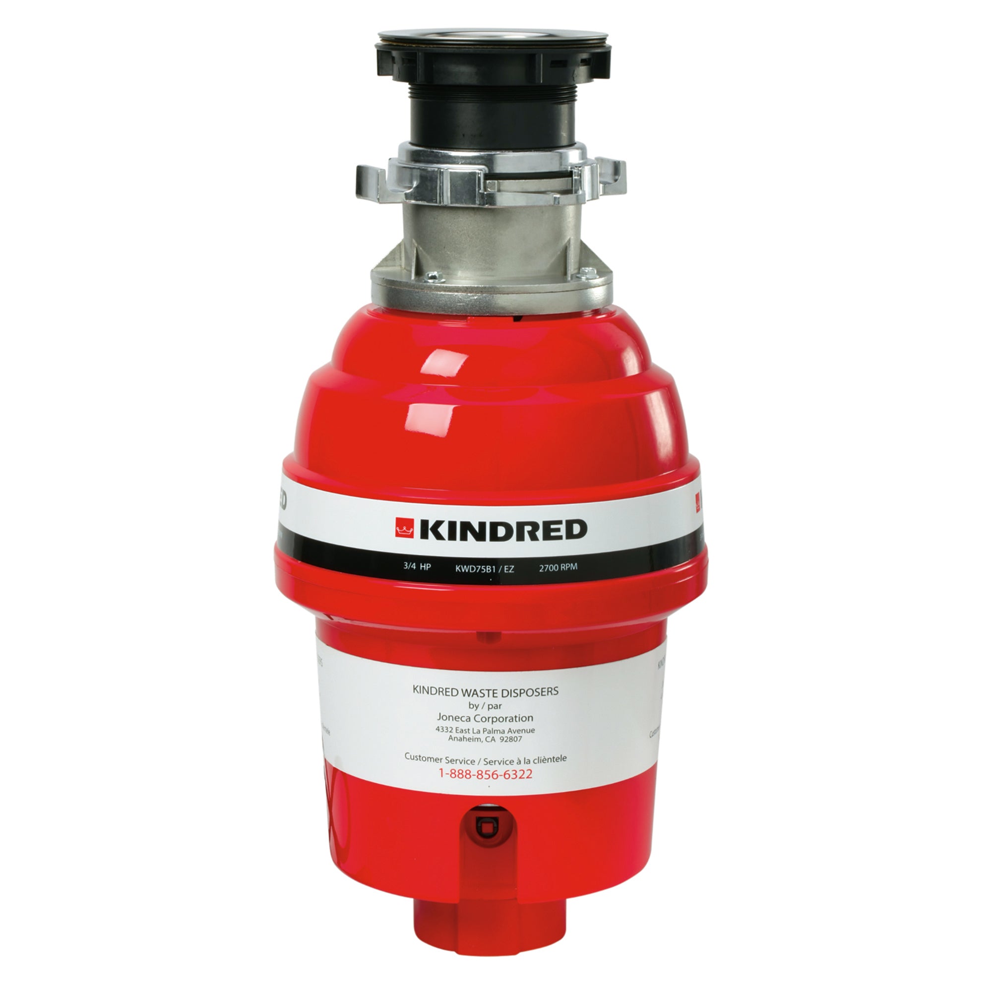 Kindred KWD75B1-EZ- Waste Disposer 3/4 Hp Batch