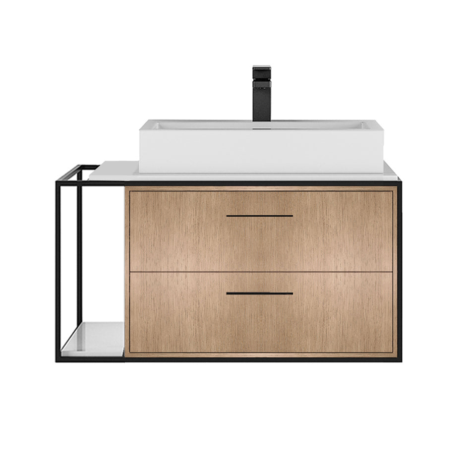 Lacava - Metal Frame For Wall-Mount Under-Counter Vanity Lin-Vs-30R. Sold Together With The Cabinet And Countertop. W: 30", D: 21", H: 16".