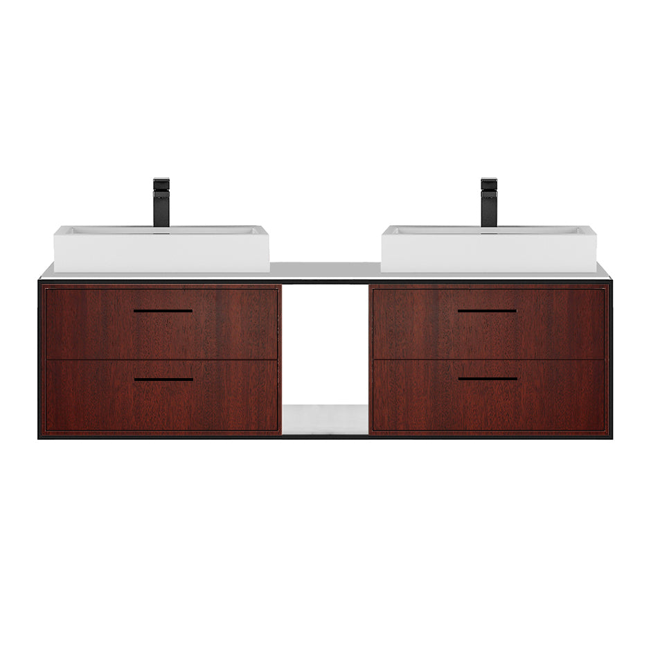 Lacava - Solid Surface Countertop For Wall-Mount Under-Counter Vanity Lin-Vs-60A. Sold Together With The Cabinet And Metal Frame. W: 59 1/2", D: 20 3/4", H: 1/2".