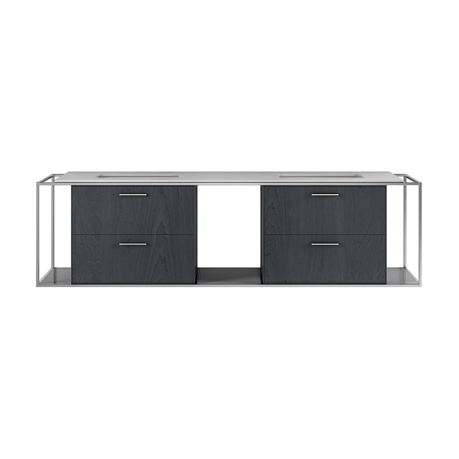 Lacava LIN-UN-72A-C - Solid Surface Countertop For Wall-Mount Under-Counter Vanity Lin-Un-72A. Sold Together With The Cabinet And Metal Frame. W: 65 1/2", D: 20 3/4", H: 1/2".