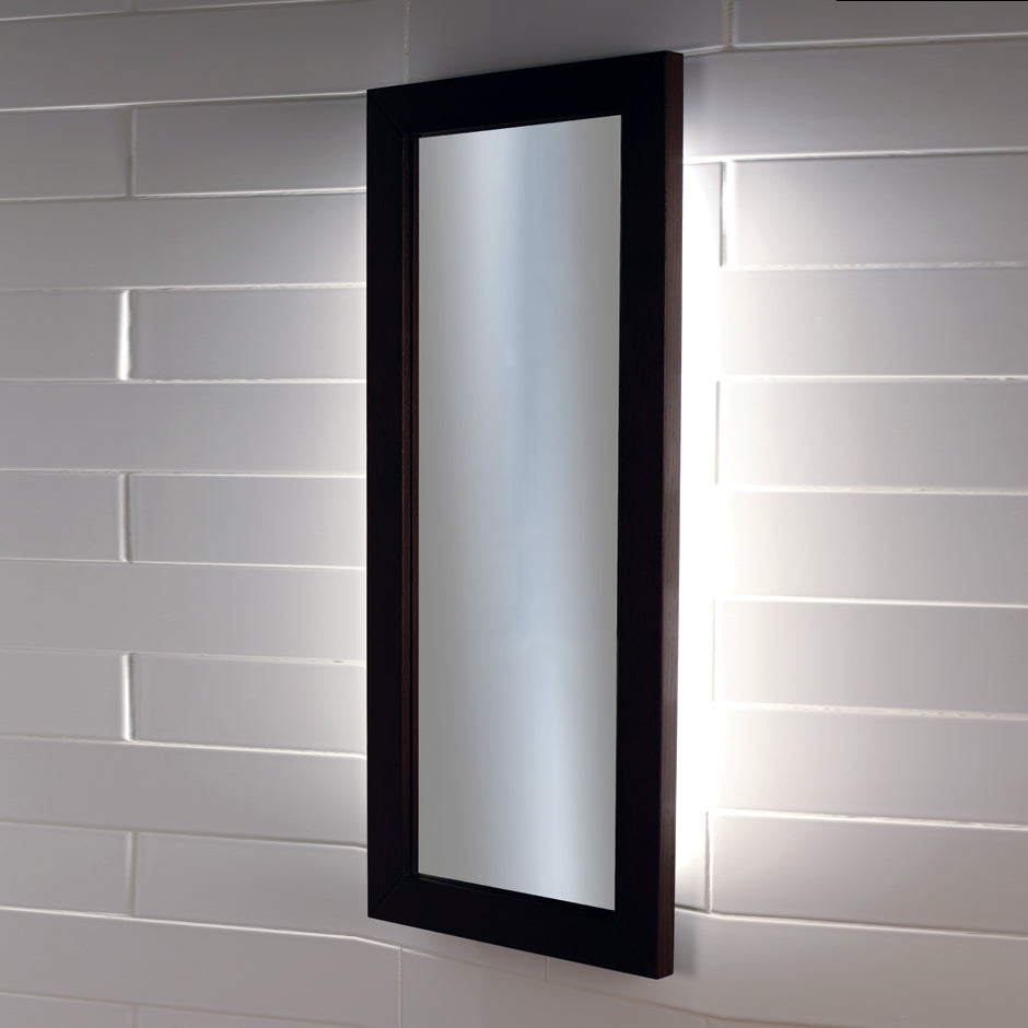 Lacava M04-15-44 - Wall-Mount Mirror In Metal Or Wooden Frame With Led Lights. W: 15", H: 34", D: 1".