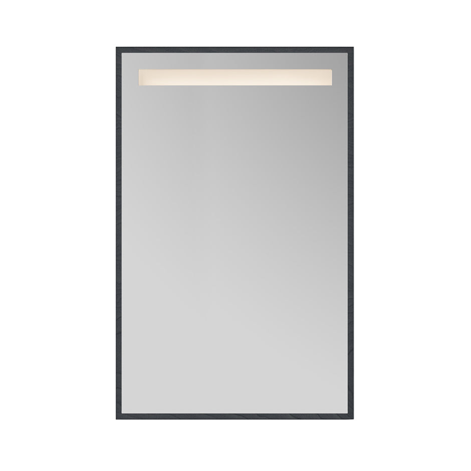 Lacava - Wall-Mount Mirror In Wooden Or Metal Frame With Led Light Behind Sand Blasted Frosted Section On Top. W:23", H:34", D: 2".