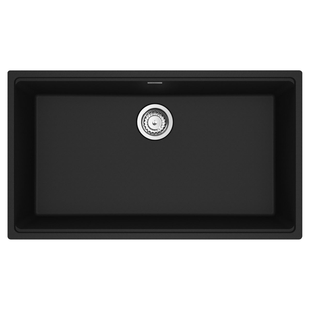 Franke MAG11031-MBK-S- Maris Um Grn Matte Black Sgl 36Cab With Strainer Basket