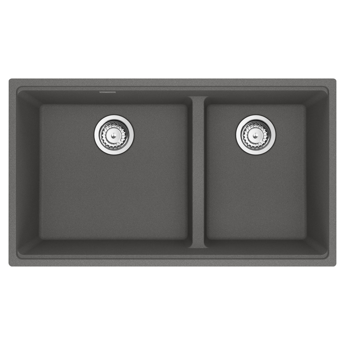Franke MAG1601812LD-SHG-S- Maris Um Grn Stone Grey Dbl 36Cab - Low Divide With Strainer Basket