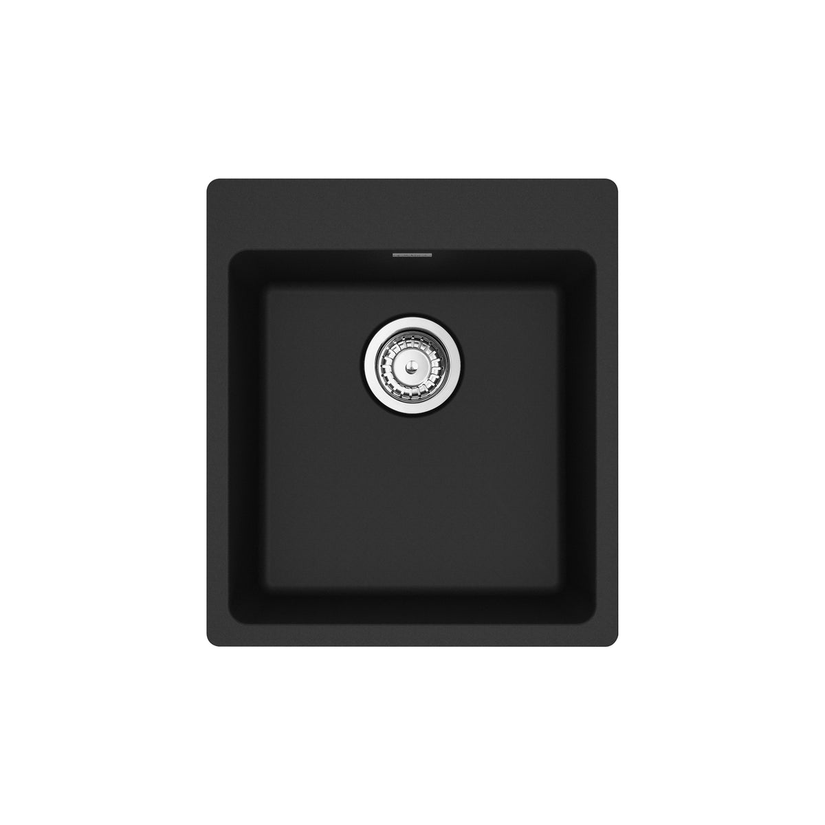 Franke MAG61015-MBK-S- Maris Dm Grn Matte Black Sgl 18Cab With Strainer Basket
