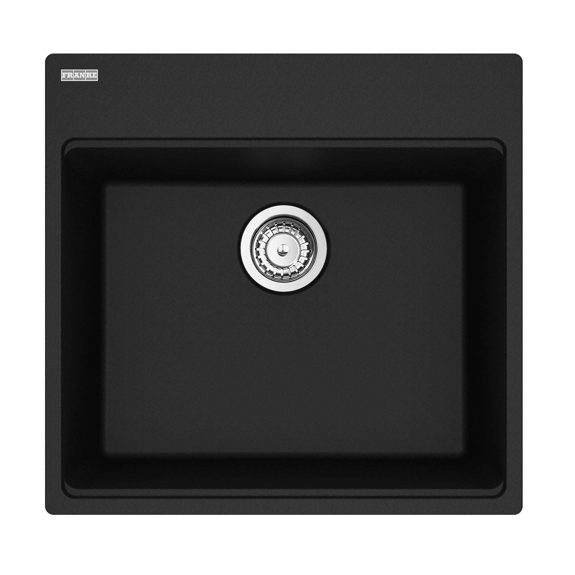 Franke MAG61020-MBK-S- Maris Um Grn Matte Black Sgl 24Cab With Strainer Basket