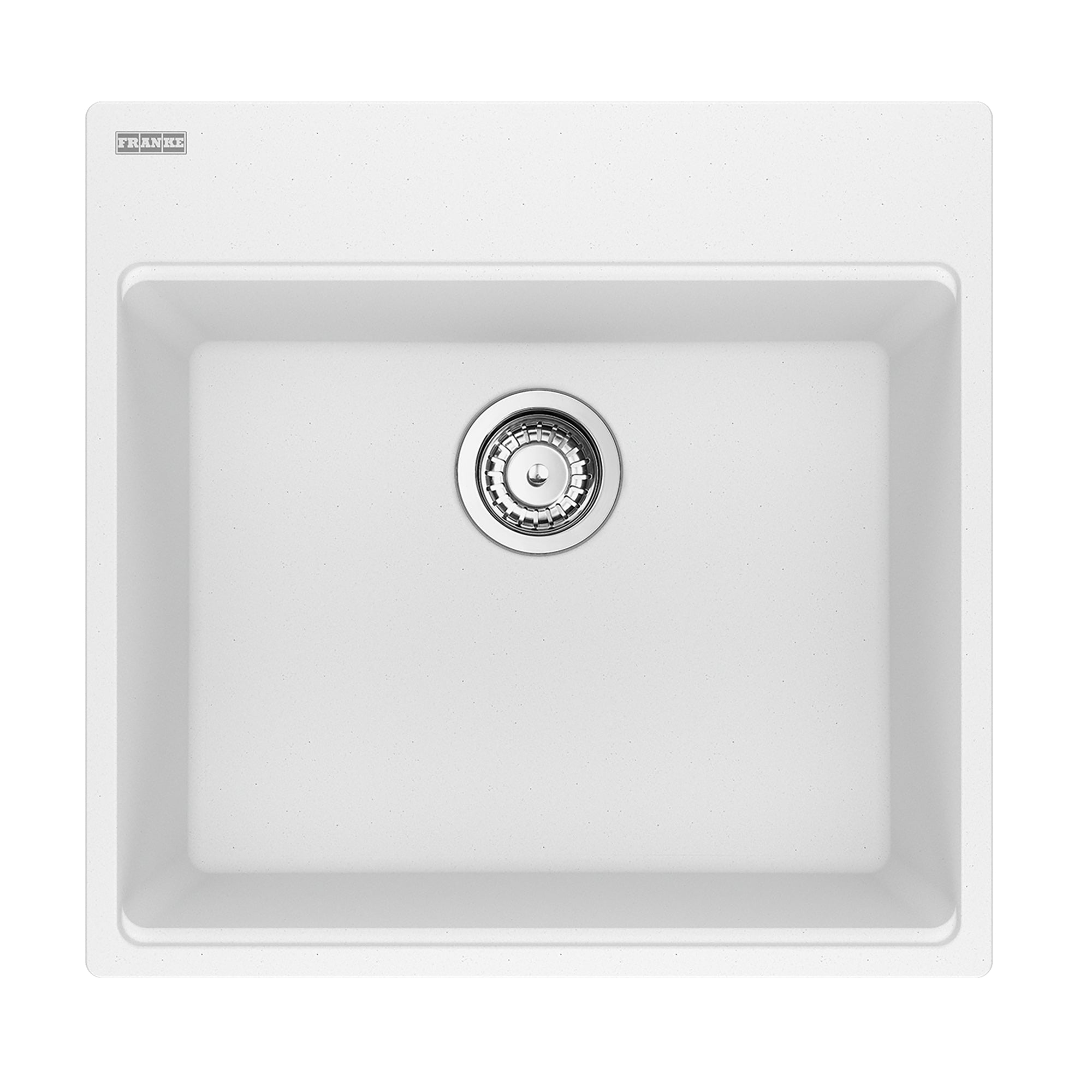 Franke MAG61020-PWT-S- Maris Um Grn Polar White Sgl 24Cab With Strainer Basket