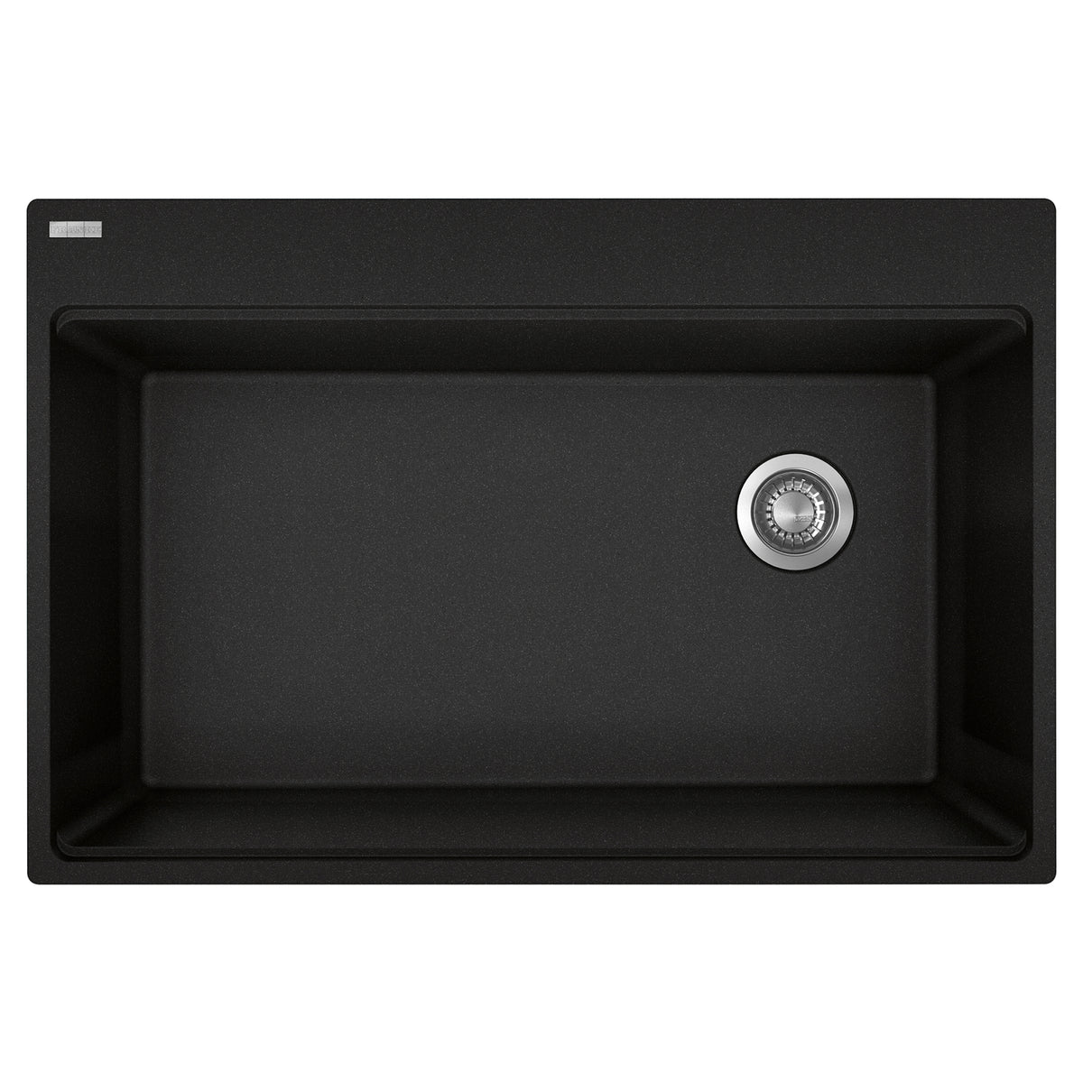 Franke MAG61031OW-MBK-S- Maris Tm Grn Matte Black Sgl - Offset Waste With Strainer Basket