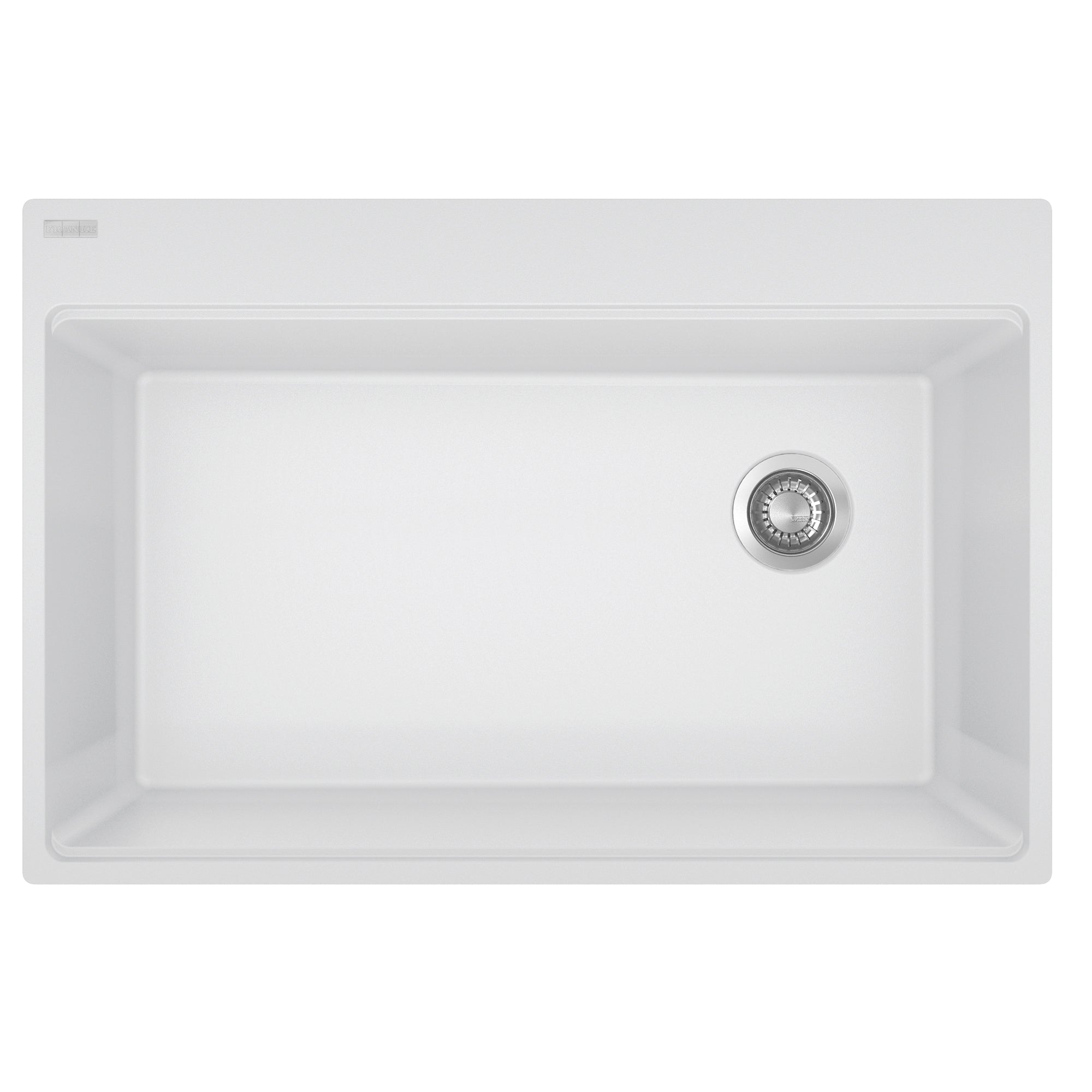 Franke MAG61031OW-PWT-S- Maris Tm Grn Polar White Sgl - Offset Waste With Strainer Basket