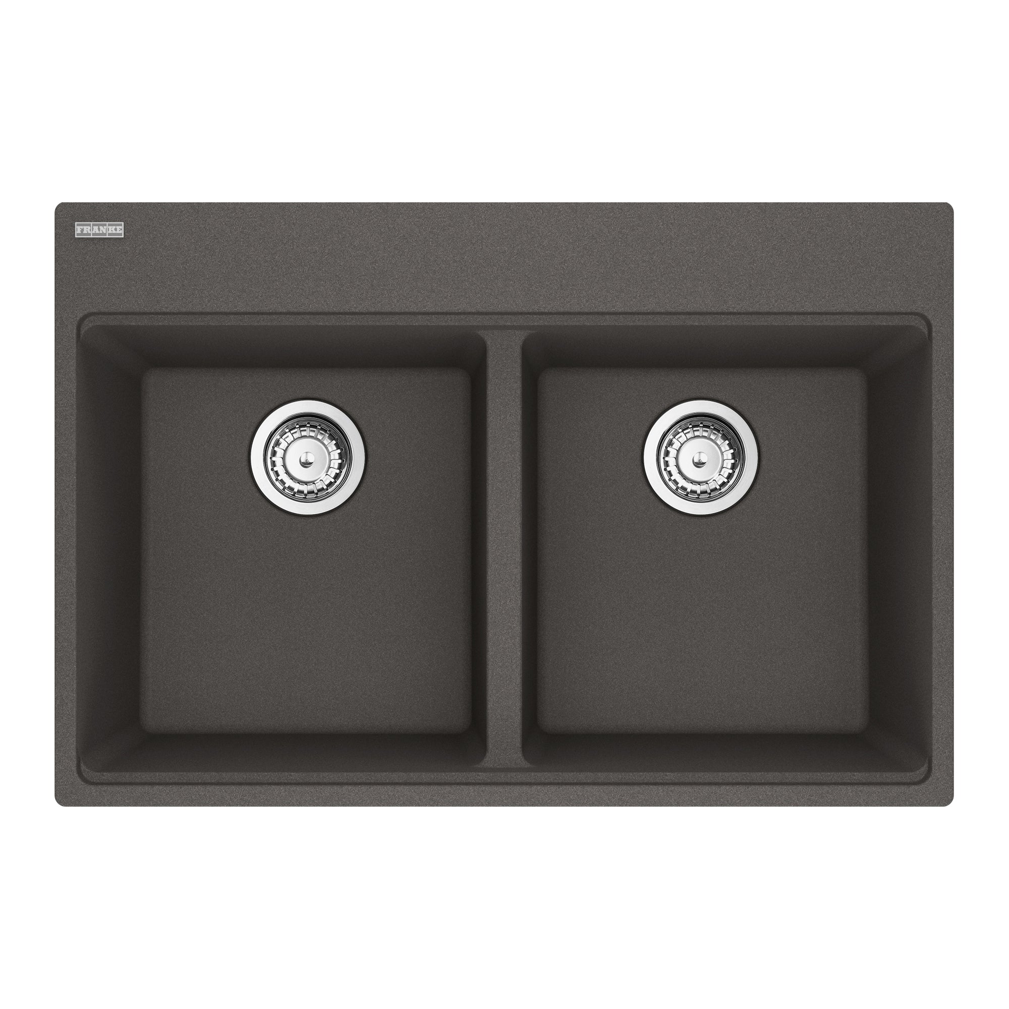 Franke MAG6201414-SLG-S- Maris Tm Grn Slate Grey Dbl 33Cab With Strainer Basket