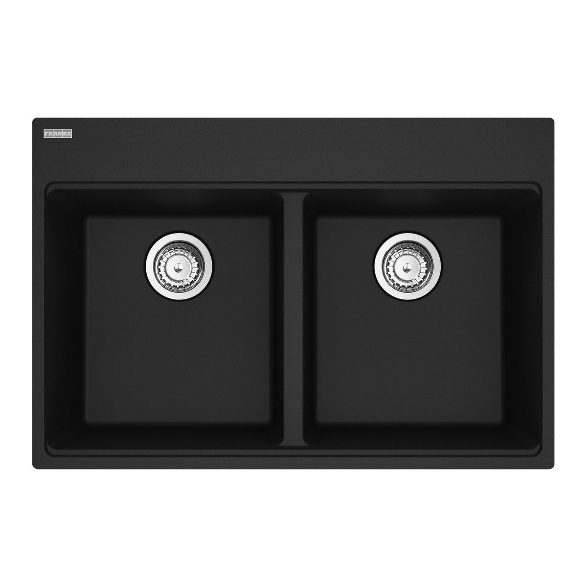 Franke MAG6201515-MBK-S- Maris Tm Grn Matte Black Dbl 36Cab With Strainer Basket