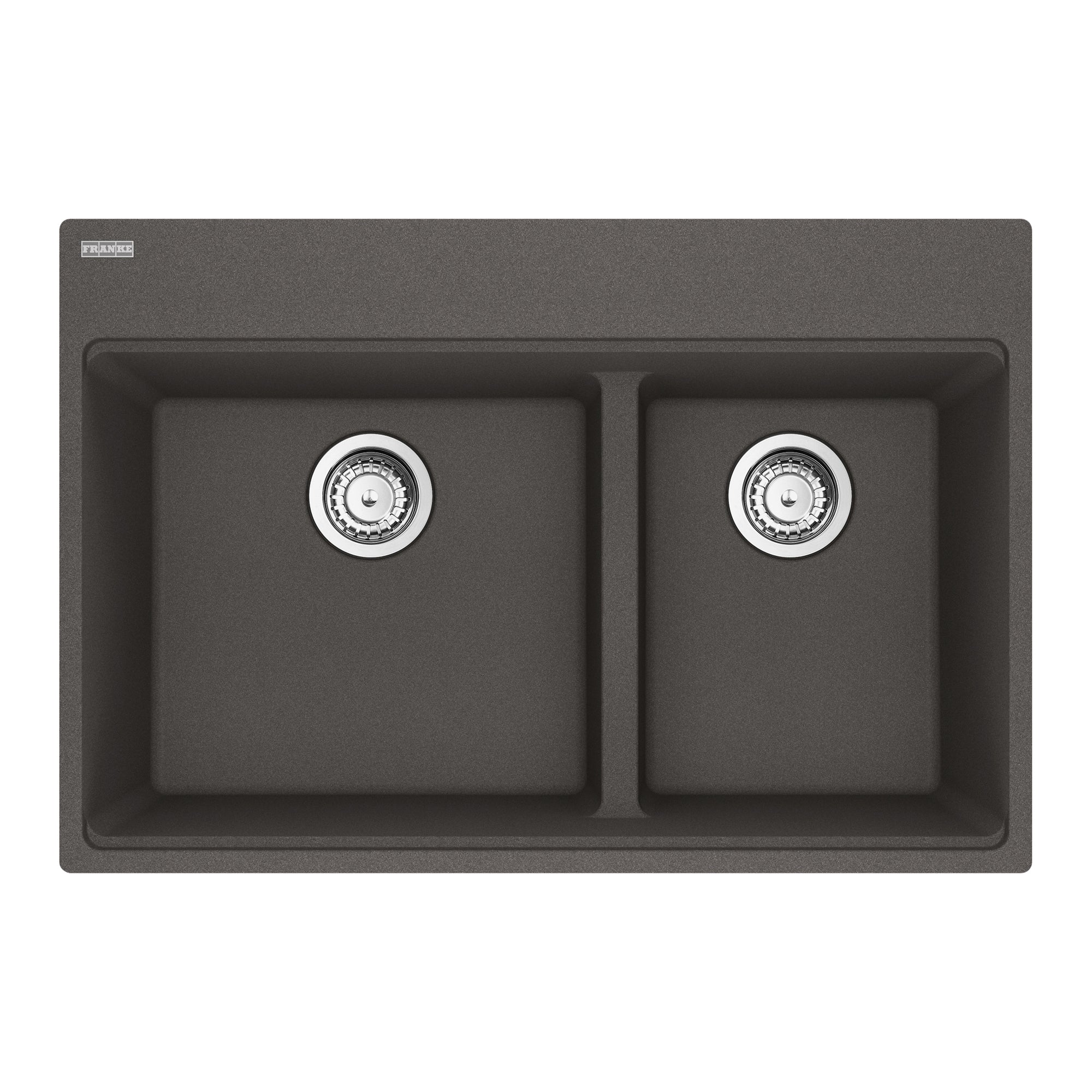 Franke MAG6601611LD-SLG-S- Maris Tm Grn Slate Grey Dbl 33Cab - Low Divide With Strainer Basket