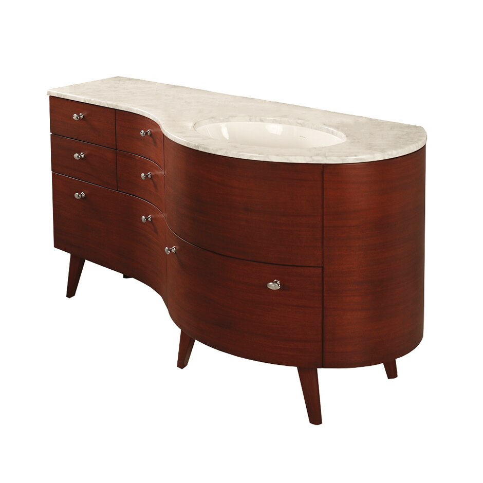 Lacava - Countertop For Vanity Flo-F-60R, With A Cut-Out For Bathroom Sink 33La, 60 1/2"W, 21 3/4"D, 1 1/4"H. Washbasin 33La Sold Separately. Avaible Faucet Holes: Zero Faucet Holes, One Faucet Hole, And 3 Faucet Holes In 8” Spread