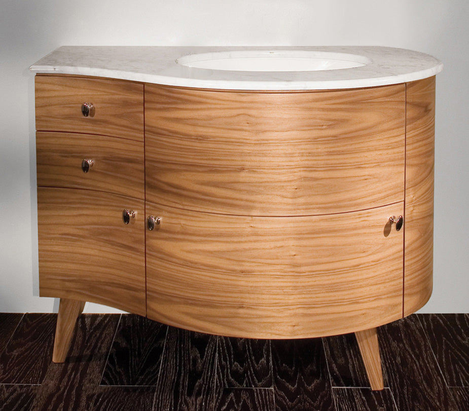 Lacava - Countertop For Vanity Flo-F-42L, With A Cut-Out For Bathroom Sink 33La, 42 1/2"W, 21 3/4"D, 1 1/4"H. Washbasin 33La Sold Separately. Avaible Faucet Holes: Zero Faucet Holes, One Faucet Hole, And 3 Faucet Holes In 8” Spread