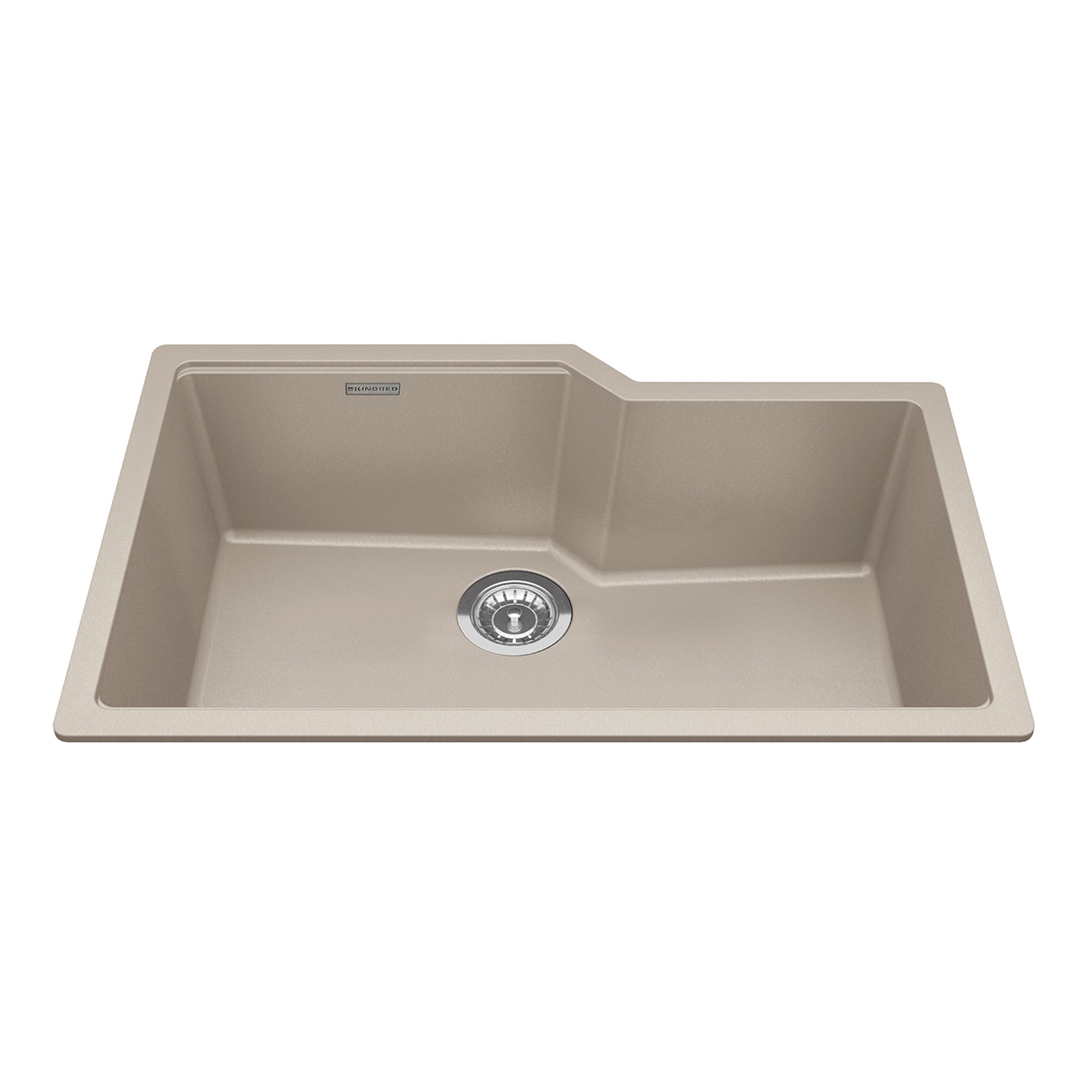 Kindred MGS2031U-9CHA- Granite Series 30.69-in LR x 19.69-in FB Undermount Single Bowl Granite Kitchen Sink in Champagne